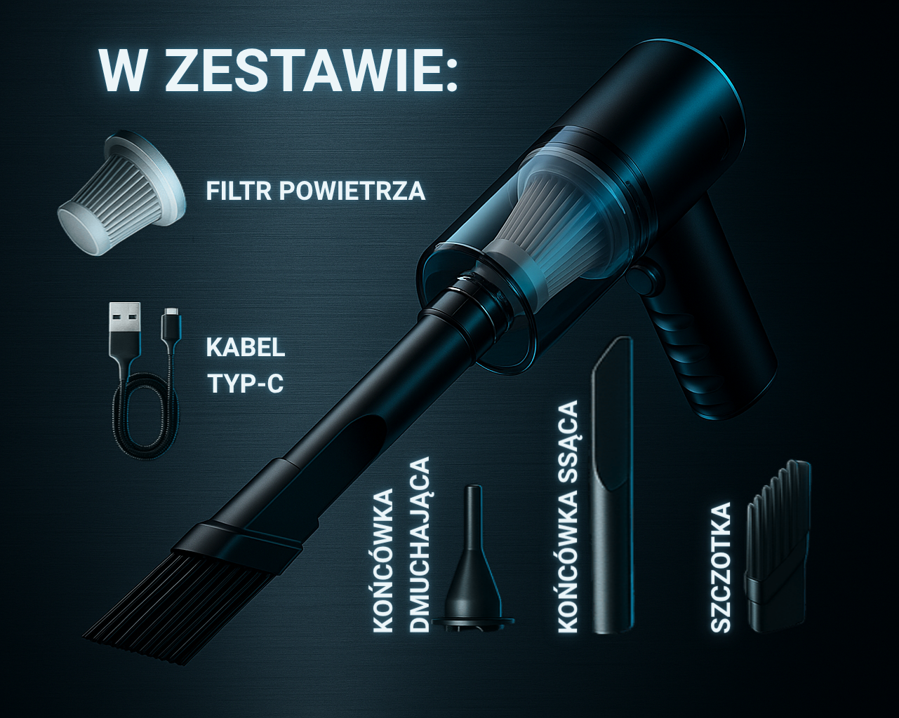 AeroFlow™ - Odkurzacz samochodowy